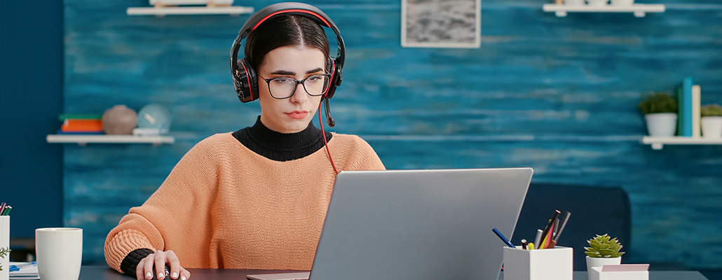 Women Attending an Online Class